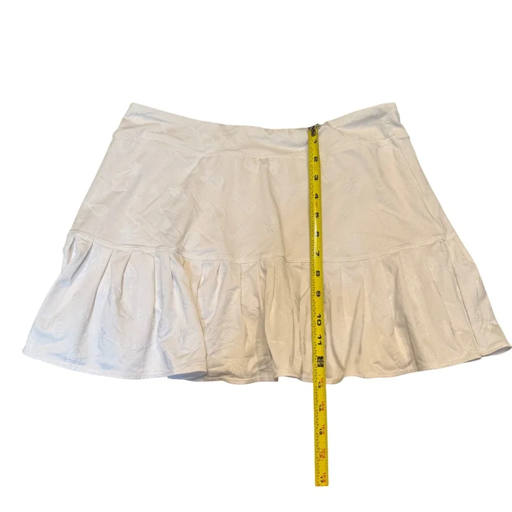 Lilly Pulitzer Luxletic Tennis Time Embossed Mini Skirt Skort Prep Pickleball M